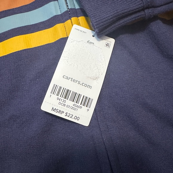 NWT Carters Full Zip Hooded Romper - Picture 6 of 6